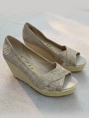 Libby Edelman Val Espadrille Platform Wedges Sz7